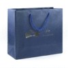 Blue Spot UV custom paper bag Custom luxury paper bags with spot UV