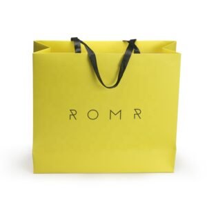 Custom paper bags-Euro tote paper bags with logo-Pink matte laminated retail shopping bags