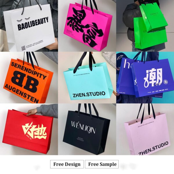 主图_004 Custom shopping bags-tote bag-gift packaging custom paper bags