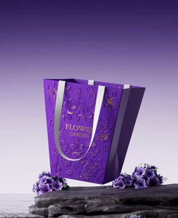 Custom paper bags-Custom flower paper bags